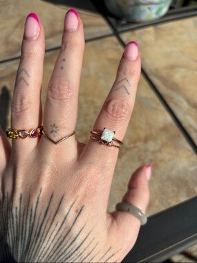 Opal Solitaire Ring in Rose Gold